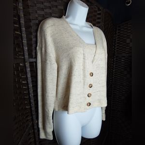 Sm Twin Set Cream & Grey Speckles Buttery Soft